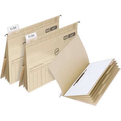 Artikelbild für ELBA Personalhefter vertic ULTIMATE Karton naturbraun DIN A4 4x kaufmännische Heftung, 5 St., Artikelnummer 393934