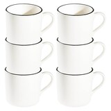 Artikelbild 1 für ID Fine Kaffeebecher Modest Black Alzar weiß 0,3 l, 6 St., Artikelnummer 634109