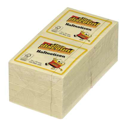 Artikelbild 2 für office discount Haftnotizen gelb, 12 Blöcke, Artikelnummer 238028