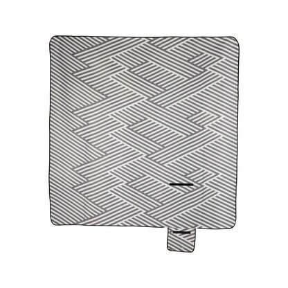 Artikelbild 3 für relaxdays Picknickdecke isoliert grau/weiß 200,0 x 200,0 cm, 1 St., Artikelnummer 449011