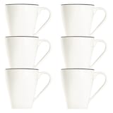 Artikelbild 1 für ID Fine Kaffeebecher Modest Black Piazza weiß 0,3 l, 6 St., Artikelnummer 634179