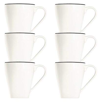 Artikelbild für ID Fine Kaffeebecher Modest Black Piazza weiß 0,3 l, 6 St., Artikelnummer 634179