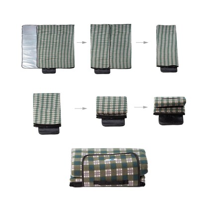 Artikelbild 5 für relaxdays Picknickdecke isoliert dunkelgrün 200,0 x 200,0 cm, 1 St., Artikelnummer 449027