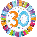 Artikelbild 1 für amscan® Folienballon Zahl 30 bunt, 1 St., Artikelnummer 252389