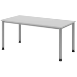 Artikelbild 1 für HAMMERBACHER HS16 höhenverstellbarer Schreibtisch lichtgrau rechteckig, 4-Fuß-Gestell silber 160,0 x 80,0 cm, Artikelnummer 355529