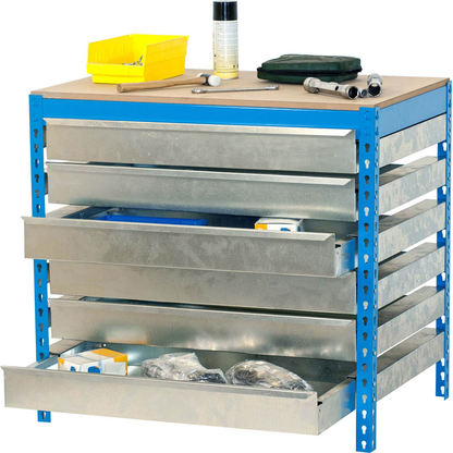 Artikelbild für Simonrack Werkbank SIMONWORK BT5 BOX blau 6 Schubladen 91,0 x 61,0 x 84,2 cm, Artikelnummer 359446