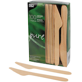 Artikelbild 1 für PAPSTAR Einweg-Messer pure, Holz, 100 St., Artikelnummer 130751