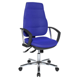 Artikelbild 1 für Bürostuhl Unni SY Deluxe Stoff blau, Gestell chrom, Artikelnummer 323131