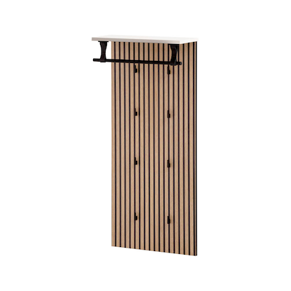 Artikelbild 2 für MÖBELPARTNER Wandgarderobe Loft 157121 eiche Holz 8 Haken 50,0 x 110,6 cm, Artikelnummer 255206