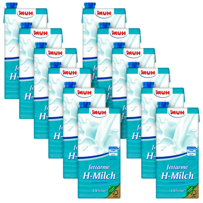 Artikelbild für AKTION: MUH Milch 1,5 % 12x 1,0 l, Artikelnummer 455099