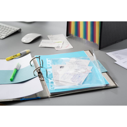 Artikelbild 2 für VELOFLEX Dokumententaschen Crystal DIN A5 transparent genarbt, 10 St., Artikelnummer 363940