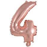 Artikelbild 1 für amscan® Folienballon Mini, Zahl 4 rosé, 1 St., Artikelnummer 252096