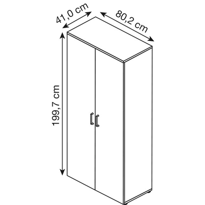 Artikelbild 2 für MÖBELPARTNER Aktenschrank 1500, 701491 anthrazit 4 Fachböden 80,2 x 41,0 x 199,7 cm, Artikelnummer 184194