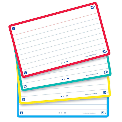 Artikelbild für OXFORD Karteikarten FLASH 2.0 DIN A7 gelb, rot, türkis, mint liniert, 80 St., Artikelnummer 371619