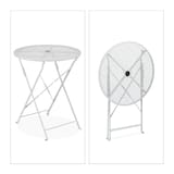 Artikelbild 1 für relaxdays Gartentisch weiß rund 71,5 cm, Artikelnummer 768777