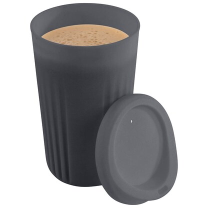 Artikelbild 3 für APS Mehrweg-Kaffeebecher TO GO grau 0,4 l, 1 St., Artikelnummer 198758