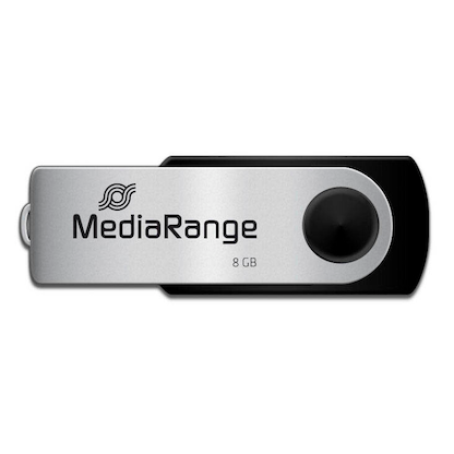 Artikelbild 2 für MediaRange USB-Stick schwarz, silber 8 GB, 1 St., Artikelnummer 435661