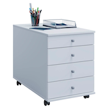 Artikelbild 1 für VCM my office Lona Rollcontainer weiß 4 Auszüge 42,0 x 75,0 x 57,0 cm, Artikelnummer 904894