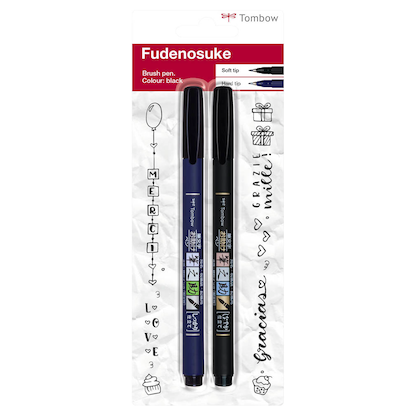 Artikelbild für Tombow Fudenosuke Brush-Pens schwarz, 1 Set, Artikelnummer 301182