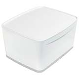 Artikelbild 1 für LEITZ MyBox Aufbewahrungsbox 18,0 l perlweiß/grau 38,5 x 31,8 x 19,8 cm, 1 St., Artikelnummer 403143