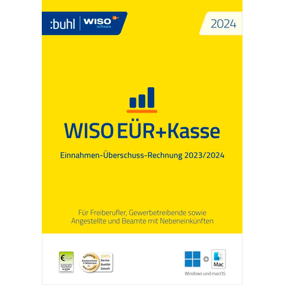 Artikelbild für WISO EÜR & Kasse 2024 PC und Mac Software Vollversion (Download-Link), Artikelnummer 512927