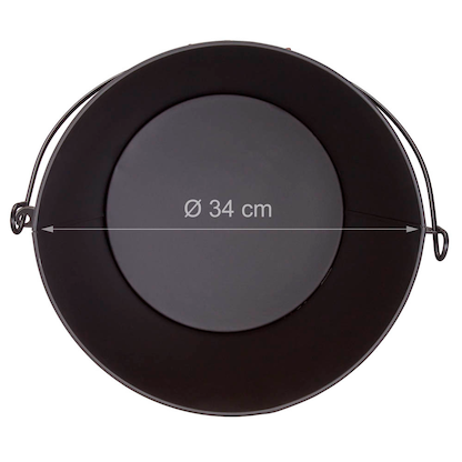 Artikelbild 5 für relaxdays Ascheeimer mit Deckel 24,0 l schwarz, 1 St., Artikelnummer 352077