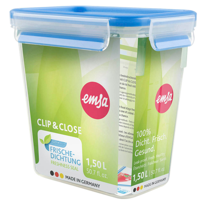 Artikelbild für emsa Frischhaltedose CLIP & CLOSE 16,3 cm hoch transparent 1,5 l, 1 St., Artikelnummer 669897