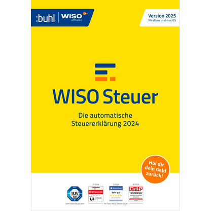 Artikelbild für WISO Steuer 2025 (für das Steuerjahr 2024) Software Vollversion (Download-Link), Artikelnummer 512966