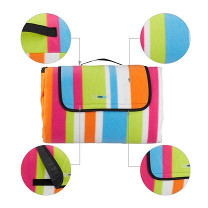 Artikelbild 10 für relaxdays Picknickdecke isoliert mehrfarbig 200,0 x 200,0 cm, 1 St., Artikelnummer 448797