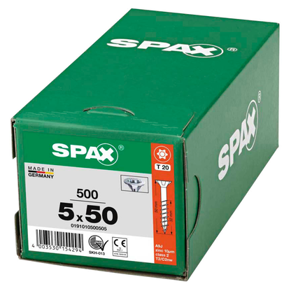 Artikelbild 9 für SPAX® Universalschrauben T20 Senkkopf WIROX 0191010500505 5 mm x 50 mm, 500 St., Artikelnummer 396006