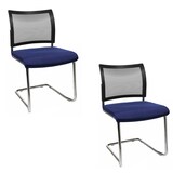 Artikelbild 1 für Topstar Besucherstühle Visit 20 Net NV490 G260 blau, schwarz Stoff, 2 St., Artikelnummer 170617