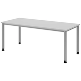 Artikelbild 1 für HAMMERBACHER HS19 höhenverstellbarer Schreibtisch lichtgrau rechteckig, 4-Fuß-Gestell silber 180,0 x 80,0 cm, Artikelnummer 247662