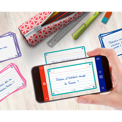 Artikelbild 4 für OXFORD Karteikarten FLASH 2.0 DIN A7 gelb, rot, türkis, mint liniert, 80 St., Artikelnummer 371619