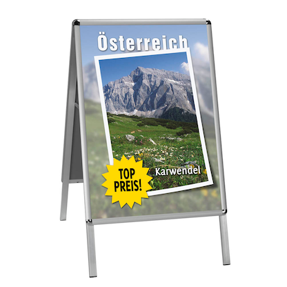 Artikelbild für update displays Kundenstopper silber DIN A1 2 Fächer 62,4 x 6,0 x 105,0 cm, 1 St., Artikelnummer 287971