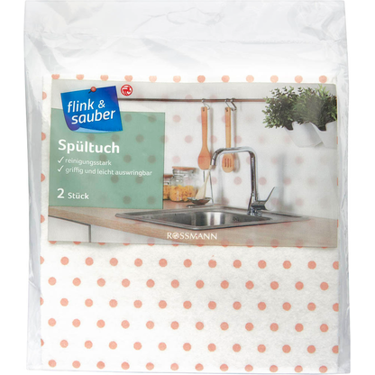 Artikelbild für flink & sauber Spültuch Viskose 60 °C waschbar, 2 St., Artikelnummer 212544