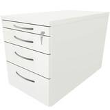 Artikelbild 1 für fm fastline Rollcontainer weiß 4 Auszüge 43,6 x 80,0 x 52,0 cm, Artikelnummer 160311