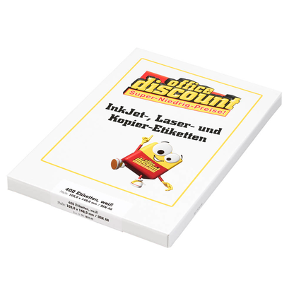 Artikelbild 6 für office discount Etiketten weiß 105,0 x 148,0 mm, 100 Blatt, Artikelnummer 711622