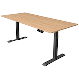 Artikelbild 1 für Kerkmann Move 1 stable elektrisch höhenverstellbarer Schreibtisch eiche hell rechteckig, T-Fuß-Gestell grau 180,0 x 80,0 cm, Artikelnummer 751189