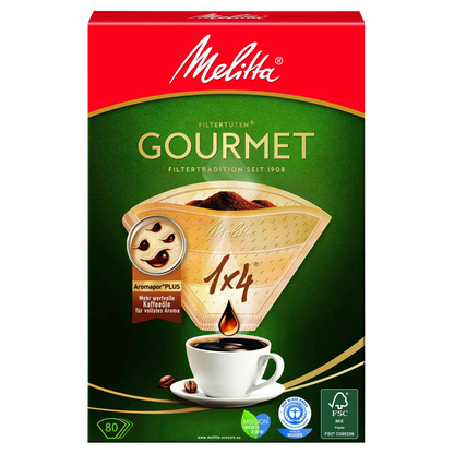Artikelbild für Melitta GOURMET 1x4 Kaffeefilter, 80 St., Artikelnummer 176727