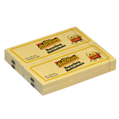 Artikelbild für office discount Recycling Haftnotizen gelb, 12 Blöcke, Artikelnummer 238175