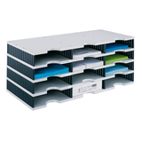 Artikelbild 1 für styro Sortierstation Styrodoc grau/schwarz mit 12 Fächern, Artikelnummer 435750