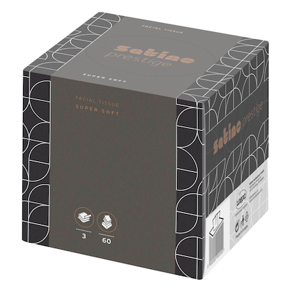 Artikelbild 4 für Satino Kosmetiktücherbox prestige 3-lagig weiß, 30x 60 Tücher, Artikelnummer 450369