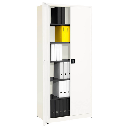 Artikelbild für mauser Stahlschrank BF 5/22 STG - 9010/9010 reinweiß 5 Fachböden 95,0 x 50,0 x 220,0 cm, aufgebaut, 1 St., Artikelnummer 600664