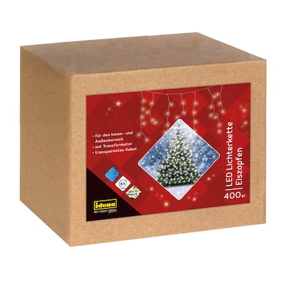 Artikelbild 5 für Idena 400er Eiszapfen LED Lichterkette transparent 10,3 m, 1 St., Artikelnummer 761803