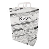 Artikelbild 1 für PAPSTAR Papier-Tragetaschen Newsprint weiß 32,0 x 44,0 cm, 50 St., Artikelnummer 466159