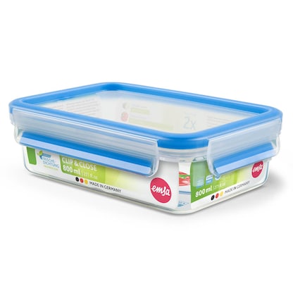 emsa Frischhaltedose CLIP & CLOSE 5,9 cm hoch transparent 0,8 l, 1 St