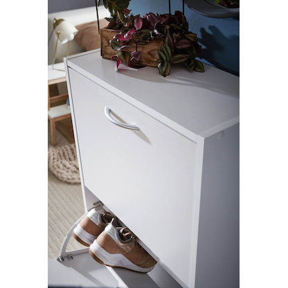 Artikelbild 6 für WOHNLING Schuhschrank, WL5.035 weiß 3 Fachböden 50,0 x 24,0 x 125,0 cm, Artikelnummer 905731