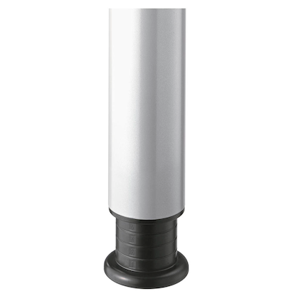 Artikelbild 5 für HAMMERBACHER Orbis höhenverstellbarer Schreibtisch lichtgrau L-Form, 5-Fuß-Gestell silber 200,0 x 80,0/120,0 cm, Artikelnummer 484931