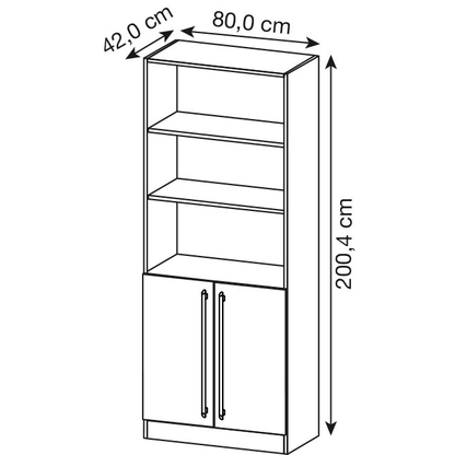 Artikelbild 2 für HAMMERBACHER Regalschrank Orbis, V7700/3/3/RE ahorn 80,0 x 42,0 x 200,4 cm, 1 St., Artikelnummer 373969