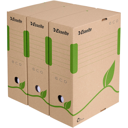 Artikelbild 4 für Esselte Archivboxen ECO braun 10,0 x 23,3 x 32,7 cm, 25 St., Artikelnummer 515087